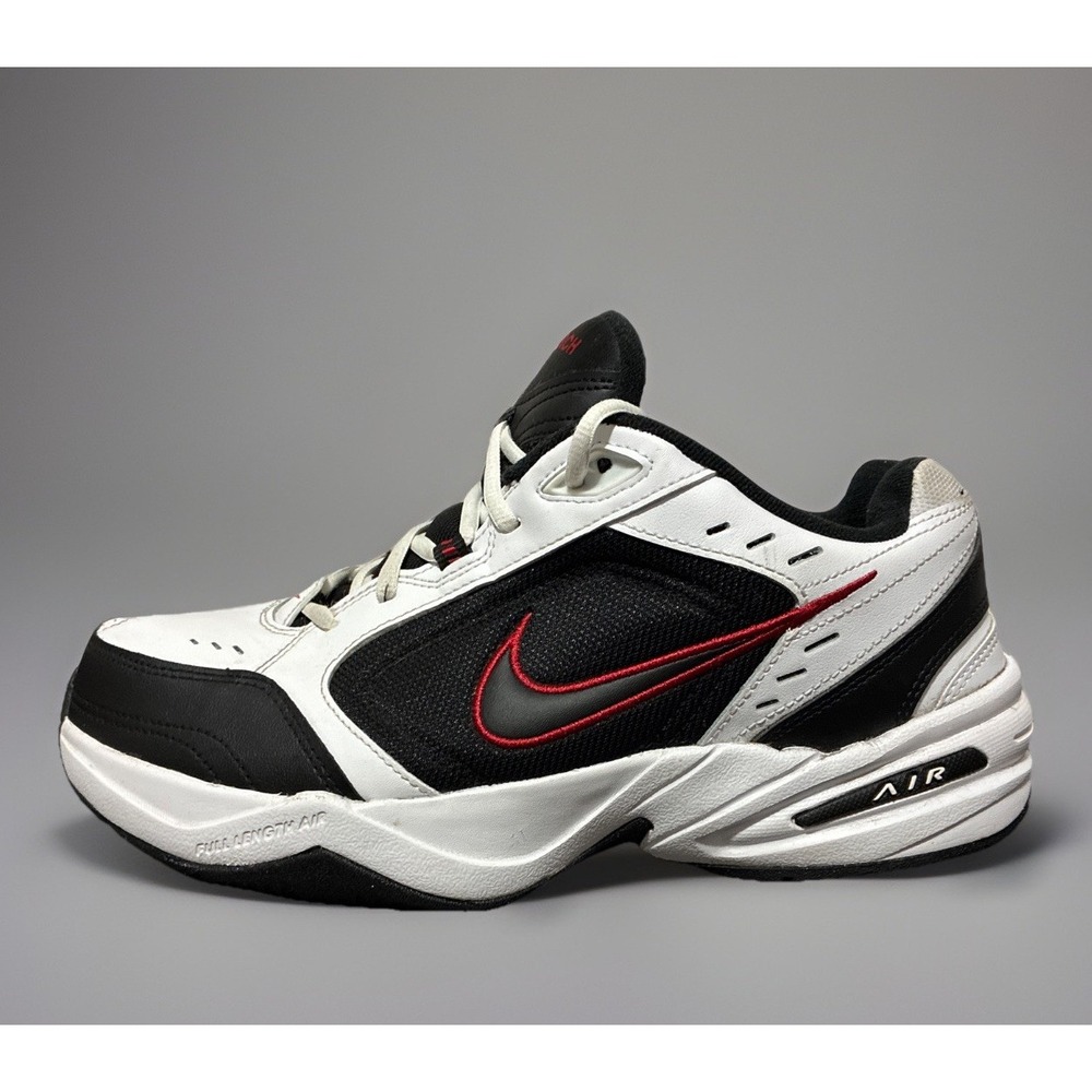 Nike Air Monarch IV | Men's 10 W | 4E | White\Red\Black | Extra Wide |